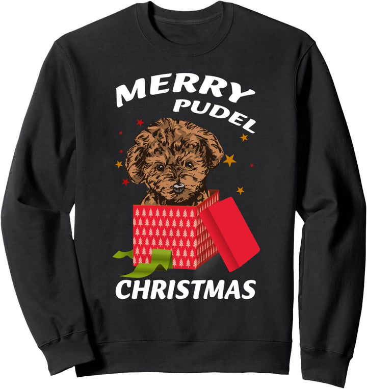 Pudel Weihnachts Hund Kinder Erwachsene Sweatshirt