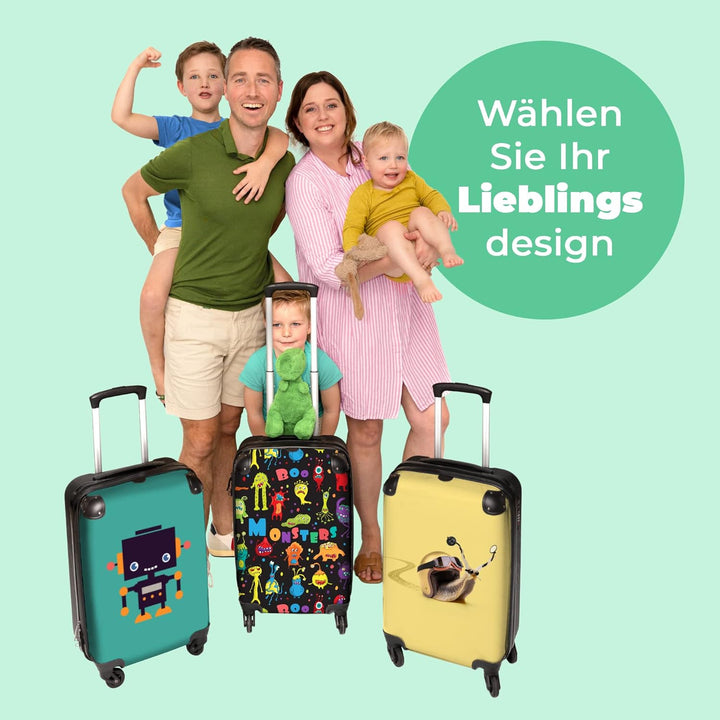 NoBoringSuitcases.com® Kinderkoffer Kinder Koffer Jungs Trolley Handgepäck Carry on Luggage Geschenk