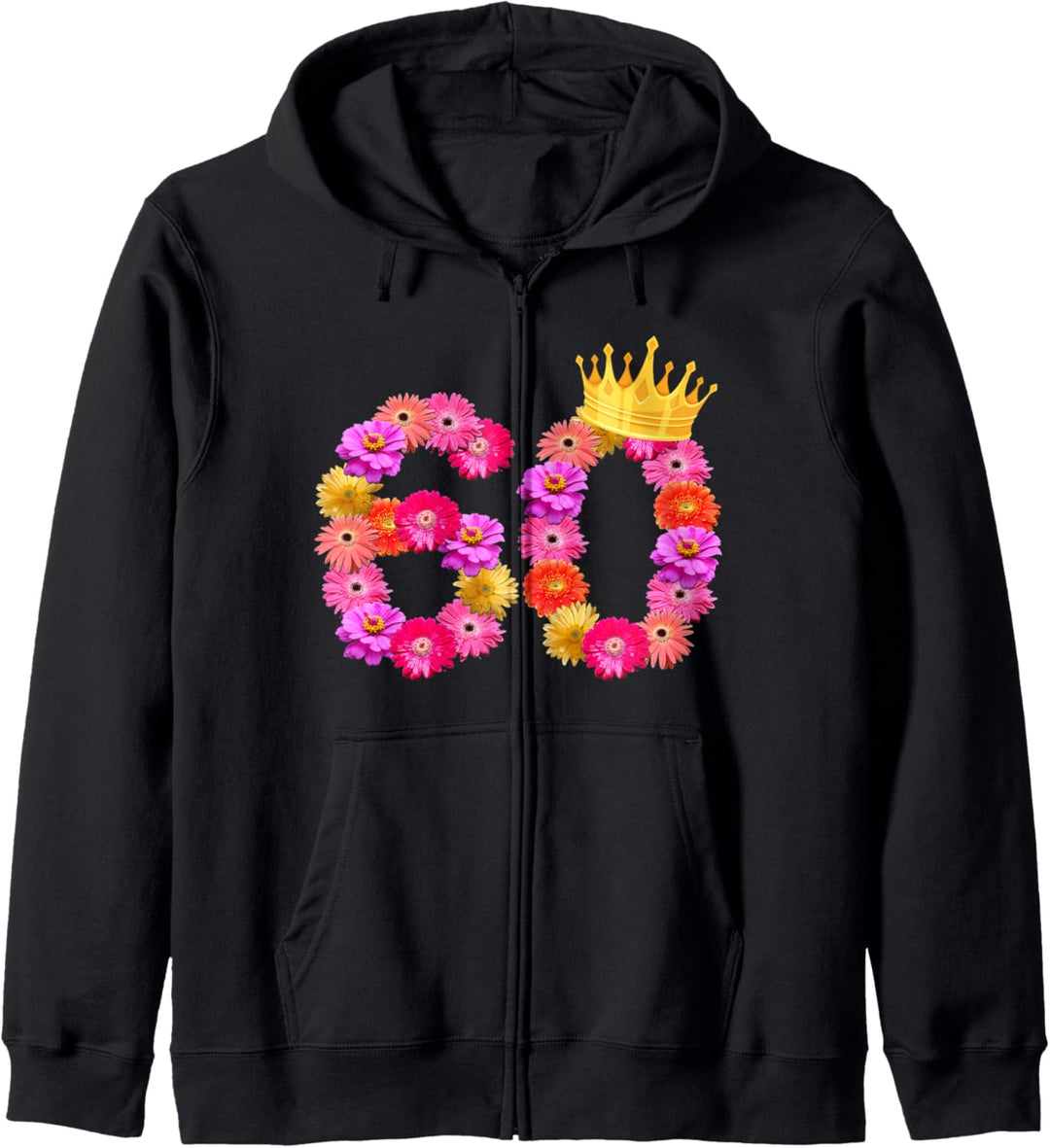 Blumenkrone zum 60. Geburtstag zum 60. Geburtstag Kapuzenjacke