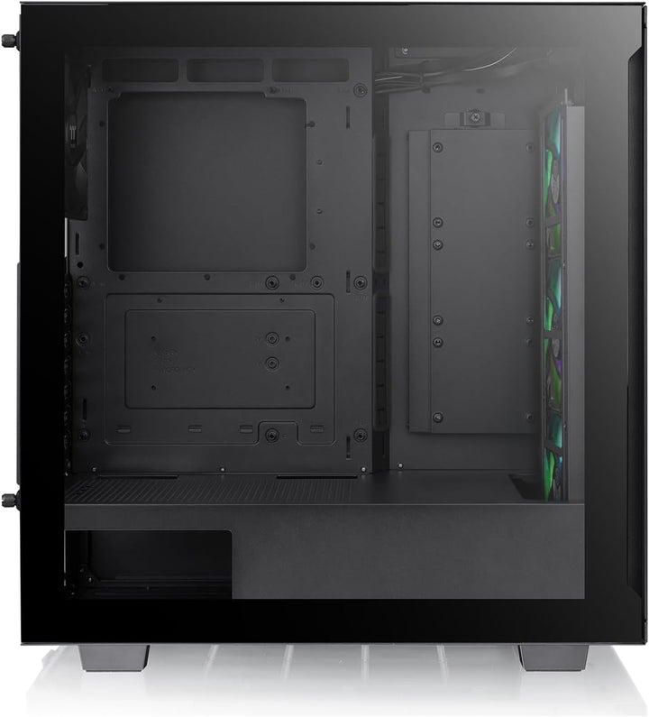 Thermaltake V350 TG ARGB Air Black | PC-Chassis | Mid-Tower-ATX-Gehäuse | 4mm gehärtetes Glas | 4X L