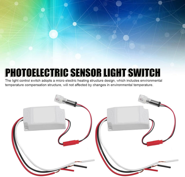 Photoelektrische Lichtsteuerung 2 PCs Photozell Lichtempfindlichkeitsschalter Sensor Automatisch auf