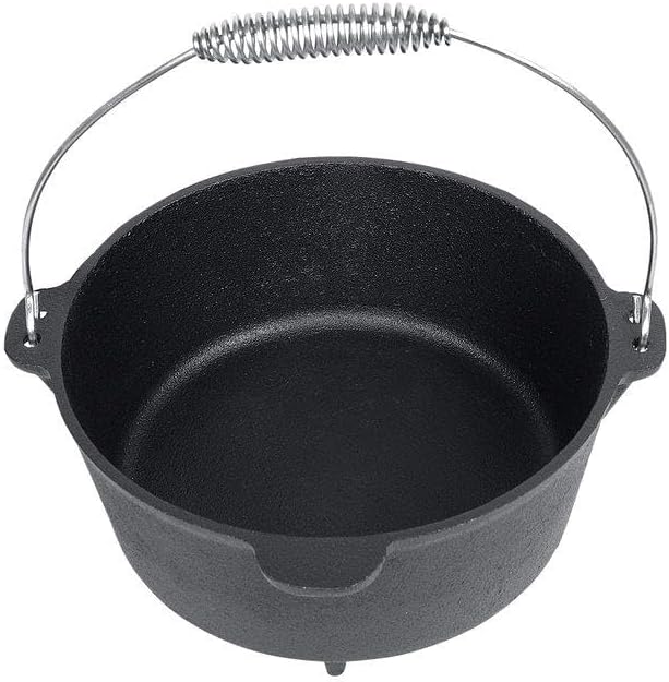 ESTEXO Dutch Oven Feuertopf Set Gusseisen Topf Schmortopf BBQ Grillen Bräter 3,60 L