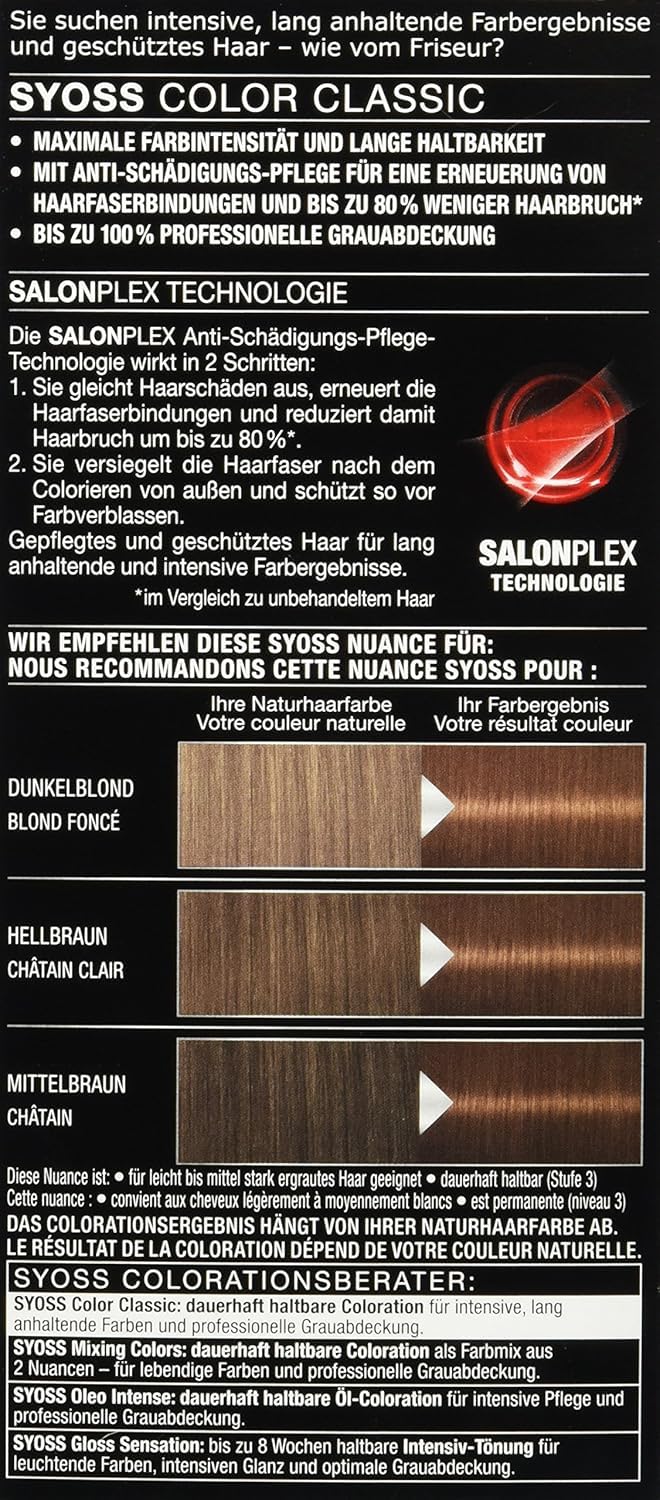 Syoss Haarfarbe, 5-8 Haselnuss, 3er Pack (3 x 115 ml) Braun 1 stück (3er Pack), Braun 1 stück (3er P