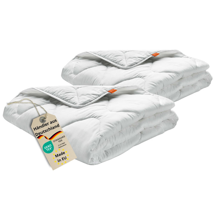 sleepling 191125 2er Set Basic 100 Ganzjahresbettdecke, medium Übergangsdecke, Made in EU,10