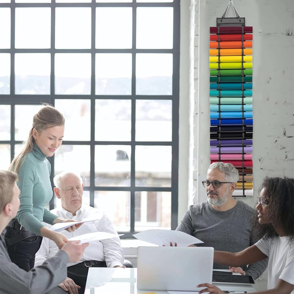 Vinyl Rollen Organizer mit 24 Fächern - Vinyl Aufbewahrungshalter und Rollen Halter für Papier, Gesc