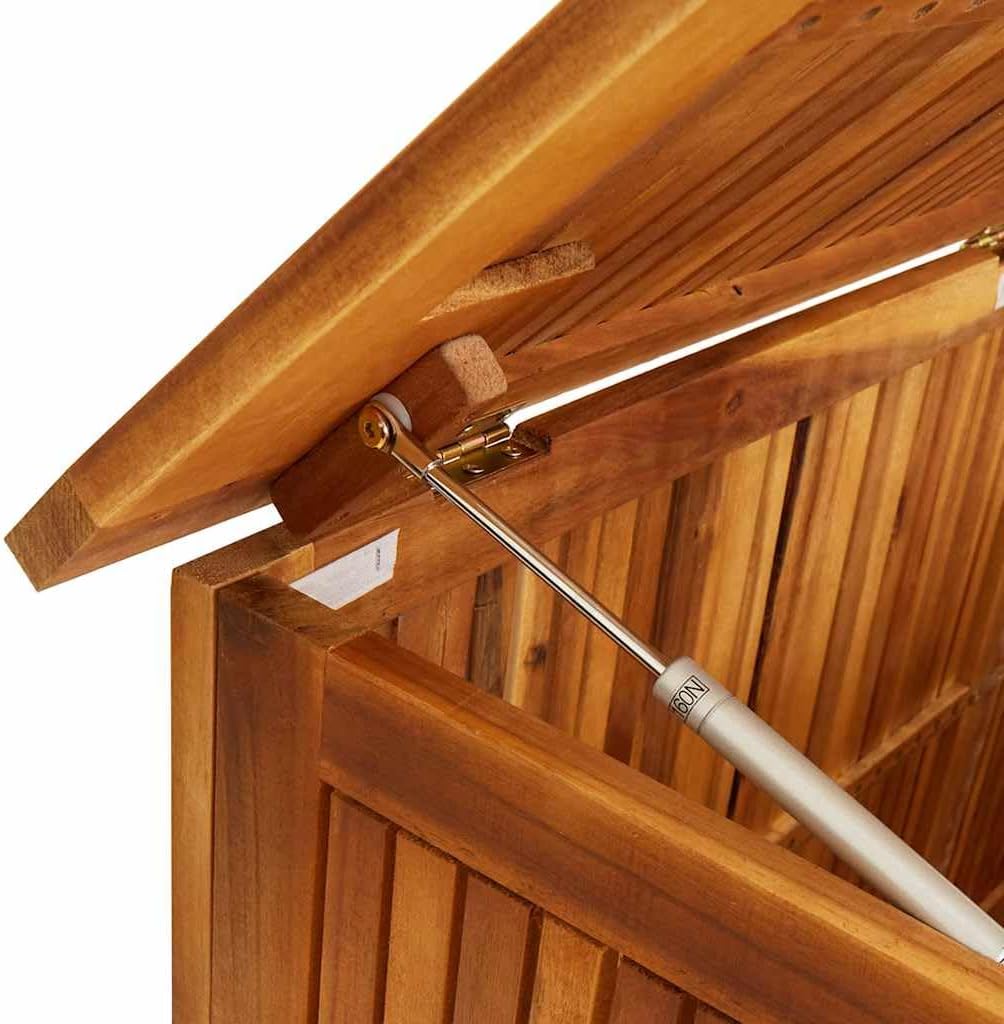vidaXL Akazienholz Massiv Garten Aufbewahrungsbox Auflagenbox Kissenbox Gartenbox Gartentruhe Kissen