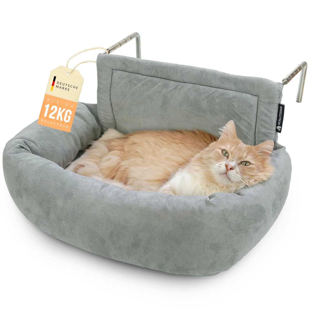 Premium Heizungsliege für Katzen - Murphy - für Katzen bis 12kg - passend für alle Heizkörper - rund