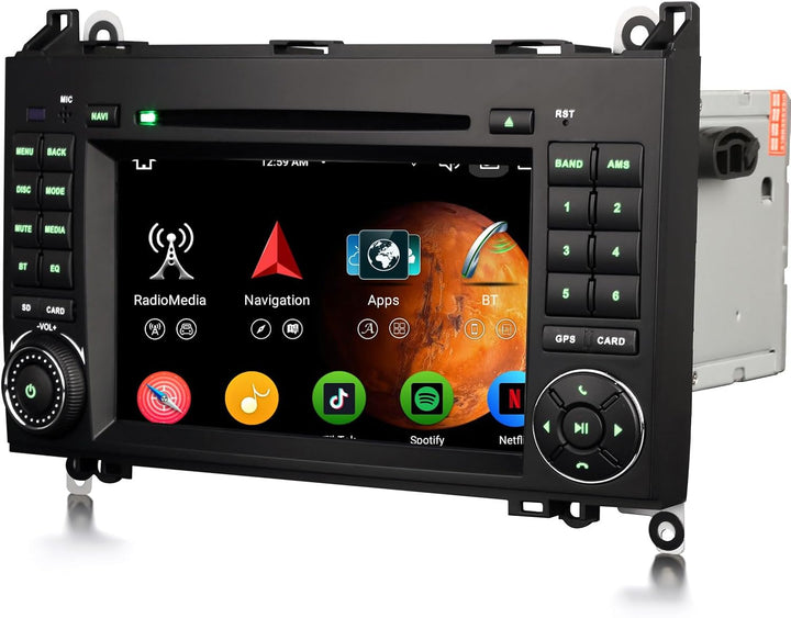 Erisin 7 Zoll 8-Kern 4GB+64GB Android 14 Autoradio GPS Navigation für Mercedes A/B-Klasse W169 W245