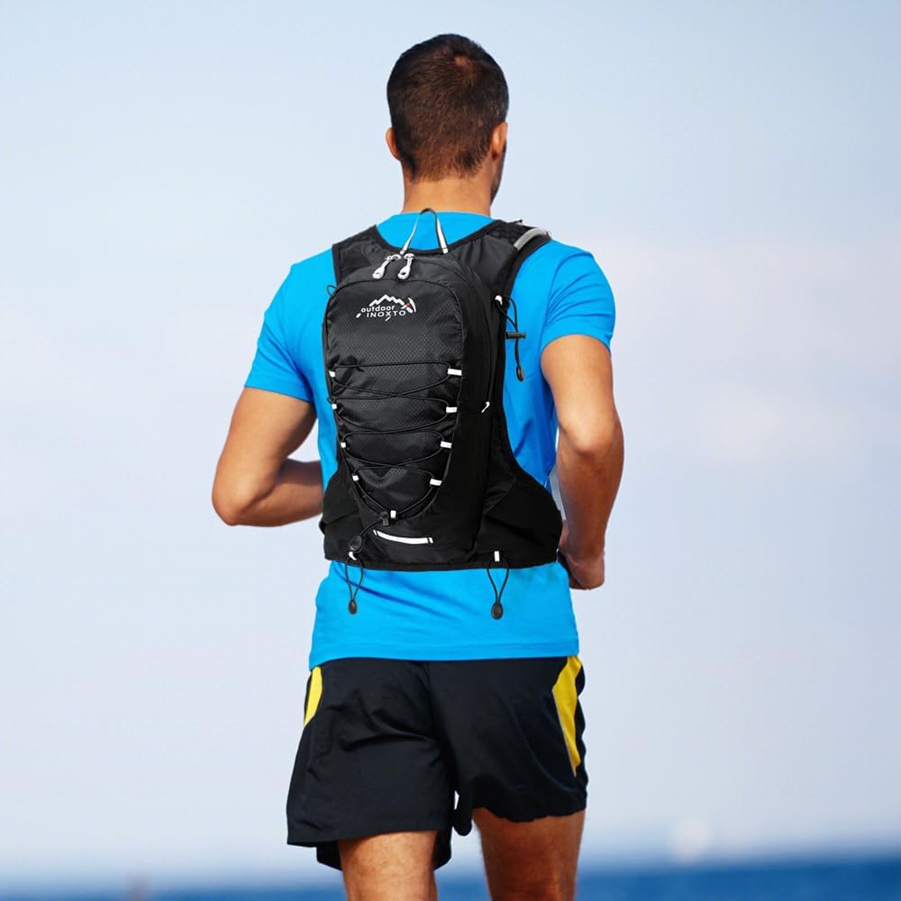 INOXTO Sport Wasserbeutel Weste Mit 1.5l Trinkblasen Running Weste Rucksack FüR Outdoor Wandern Trai