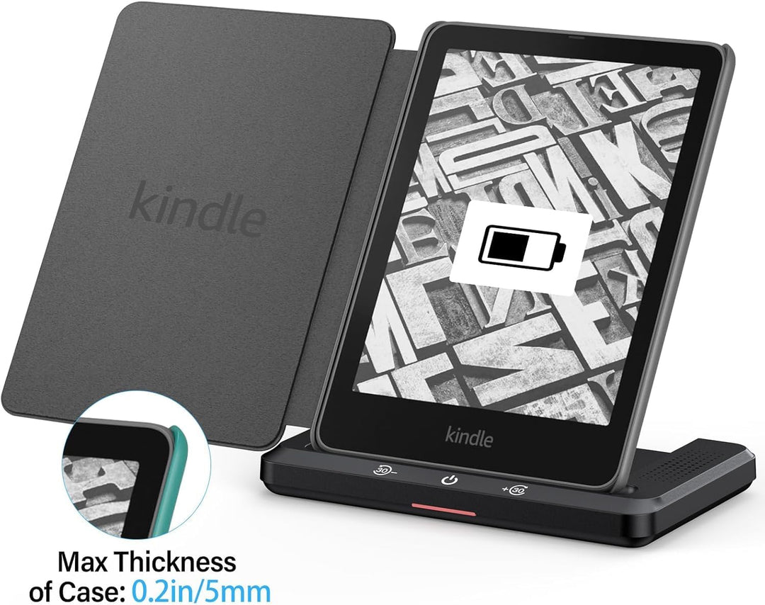 Hörbuch Lautsprecher Mit Kabelloses Ladestation für Kindle Paperwhite Signature Editions (2022 und 2