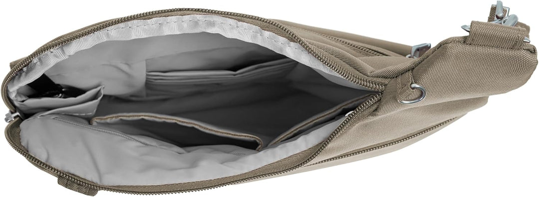 Travelon Damen Diebstahlsichere Umhängetasche Umhängetasche Einheitsgrösse Muskatnuss, Einheitsgröss