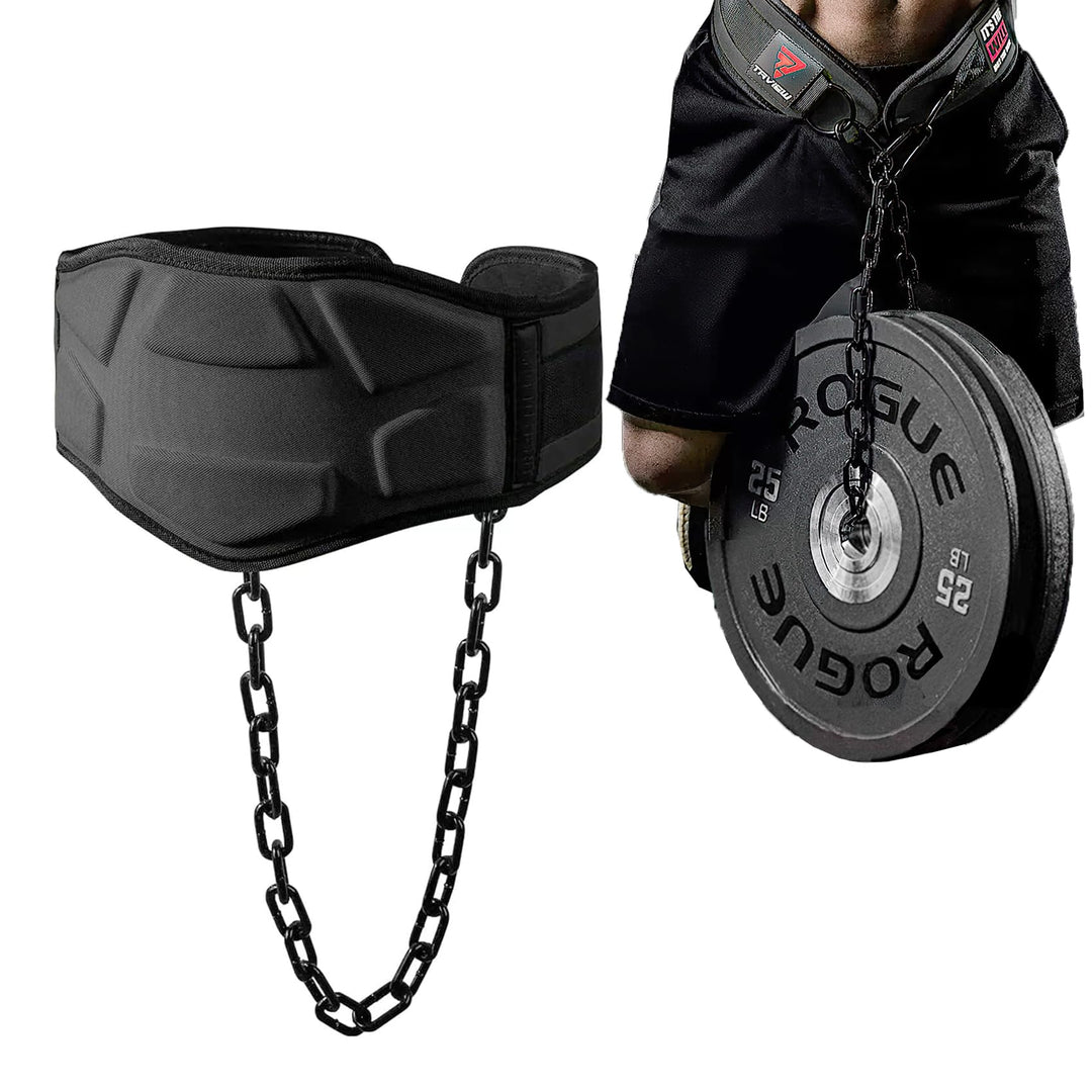 TAVIEW Dip Gürtel mit Kette Gewichteter Gürtel für Pullups mit Heavy Duty Dip Gürtel mit Kette Schwa