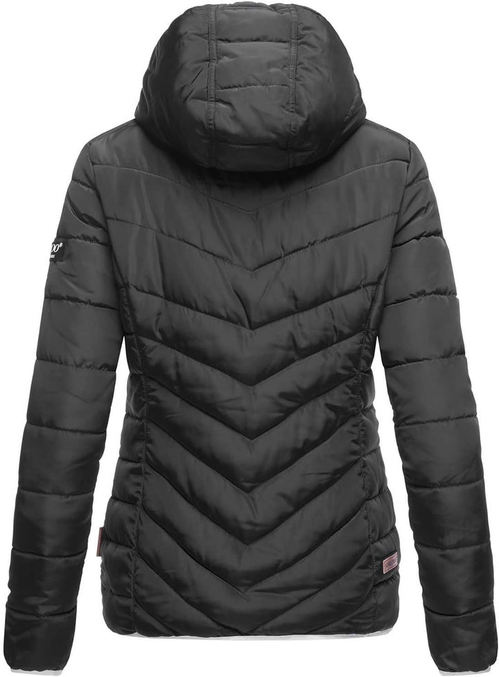 Navahoo Damen Jacke Steppjacke Übergangsjacke gesteppt Stepp Herbst B675 XS Schwarz, XS Schwarz