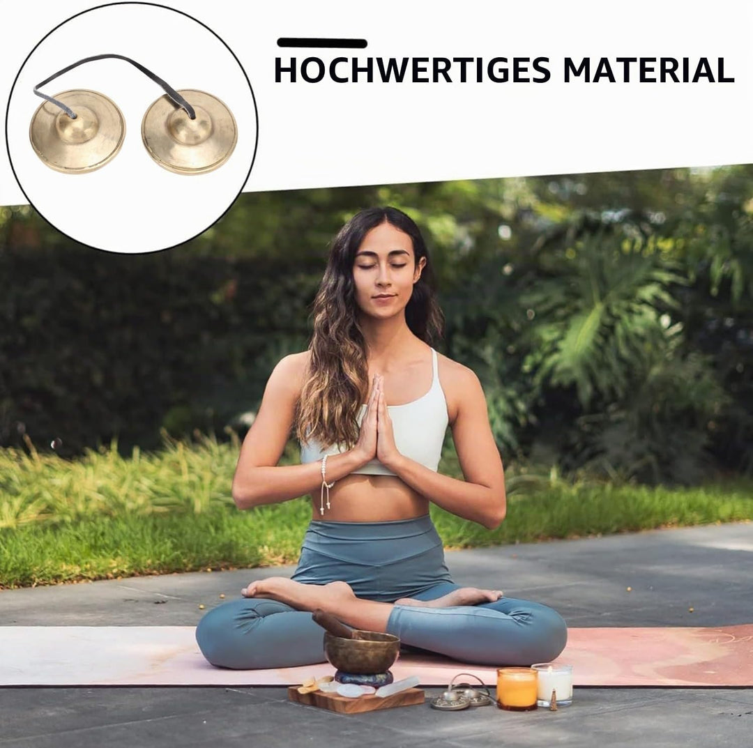 Qcwwy Tibetische Tingsha-Becken, Buddhismus, Tibetisch-buddhistisches Meditations-Yoga-Glockenspiel,