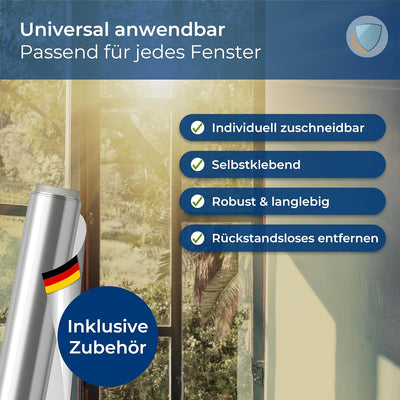 WindowShield® | UV-Schutz Sonnenschutzfolie Fenster innen oder aussen | Spiegelfolie Selbstklebend |