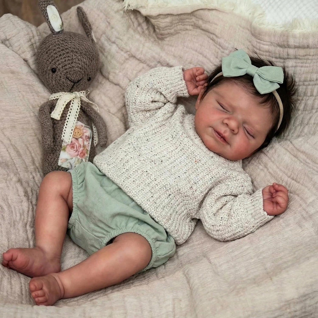 Zero pam Reborn Baby Mädchen-48CM Reborn Baby Vollsilikon Lebensecht, Lebensechte Babypuppen Wie Ech