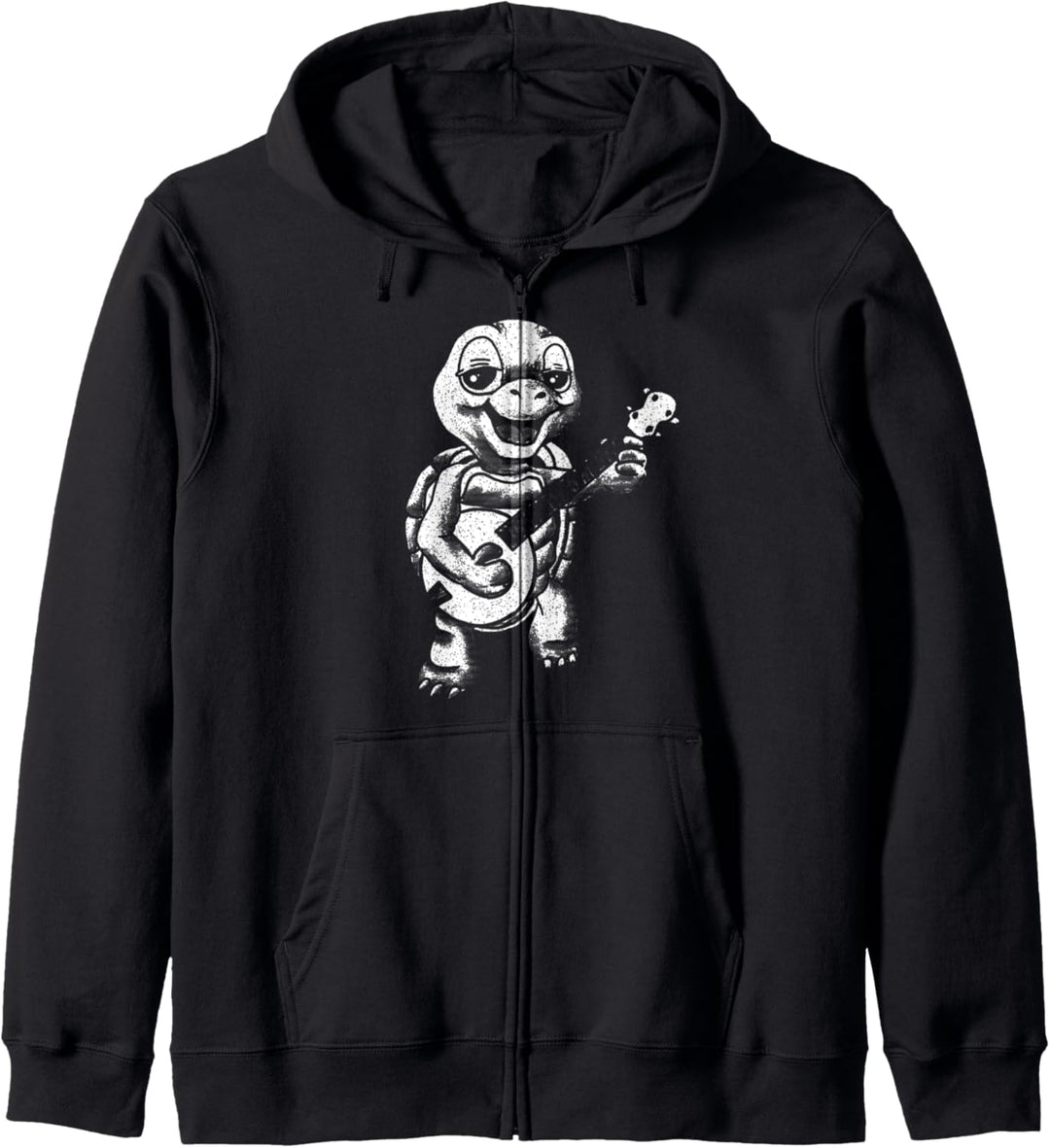 Banjo Picking Turtle Cute Funny Terrapin Music Graphic Kapuzenjacke