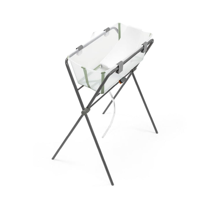 Stokke Flexi Bath (Transparent Green) mit Newborn Support - Robust &amp; einfach zu verstauen - Bequem f