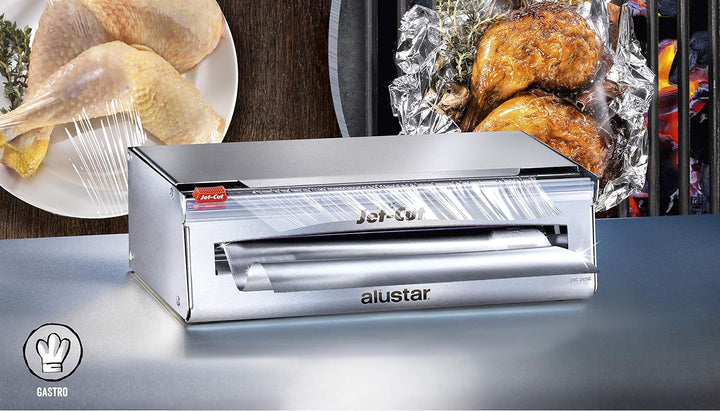 Jet-Cut INOX+ Dispenser inklusive Frischhaltefolie & Alufolie, Gastronomie, Edelstahl, 30cm