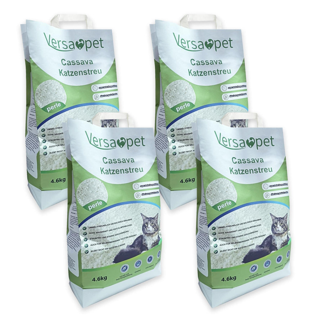 Cassava Katzenstreu klumpend Klumpstreu 4 x 4,6 kg Maniok