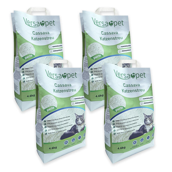 Cassava Katzenstreu klumpend Klumpstreu 4 x 4,6 kg Maniok