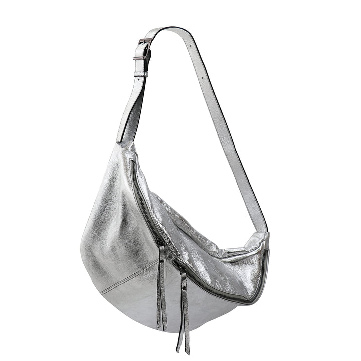 SH Leder echt Leder Damen Unisex Brusttasche für Festival Reise XXL Gross Hüfttasche Crossbody Bag F
