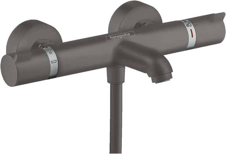 hansgrohe Ecostat Aufputz Wannenthermostat, für 2 Funktionen, Brushed Black Chrome
