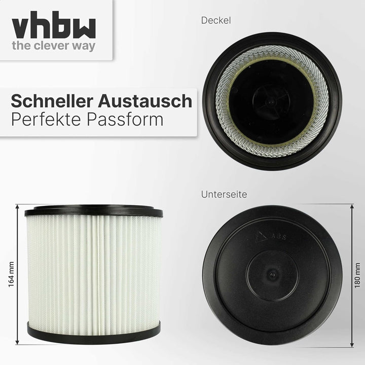 vhbw 10x Faltenfilter kompatibel mit Metabo ASA9001