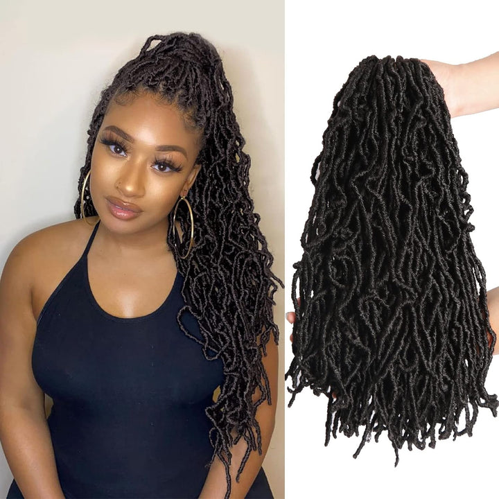 Beyond Beauty 6 Packungen/Lot Nu Faux Locs Häkelhaar, 61 cm, vorgeschlungene Göttin Locs Häkelhaar,