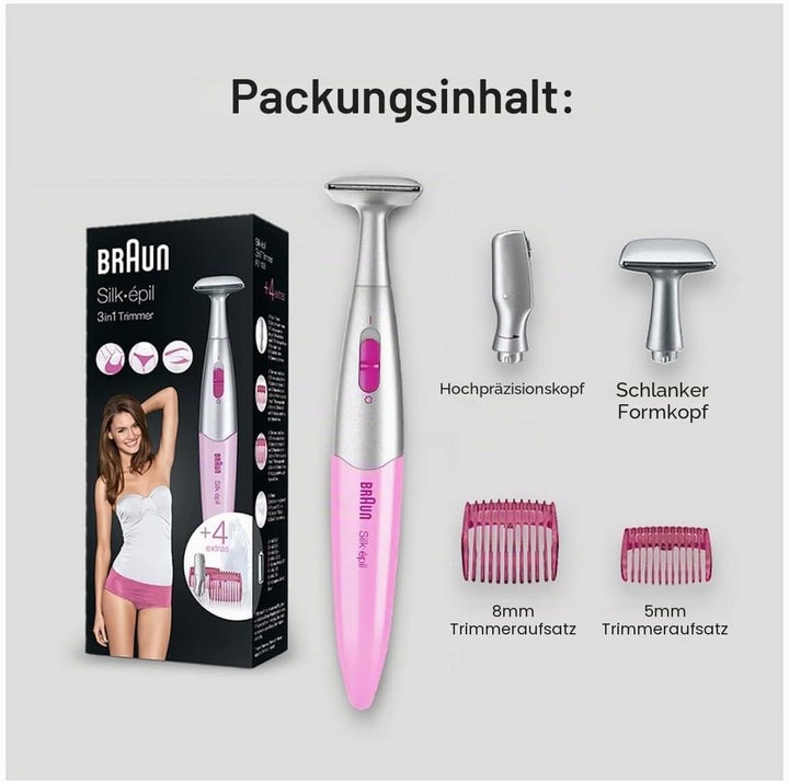 Braun Silk-épil FG1100 Präzisionstrimmer für Bikini- und Augenbrauenbereich, Rosa, Einheitsgrösse
