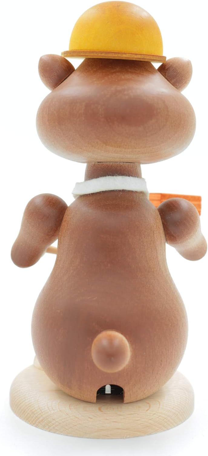 Kuhnert - Erzgebirgische Holzkunst Räuchermann Räucherfigur Hamster 18cm - Maurer, Maurer