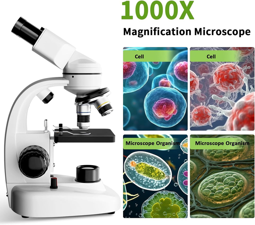 USCAMEL 40-1000-fache Vergrösserung LED Binokular Verbundmikroskop Professionelles Verbundmikroskop