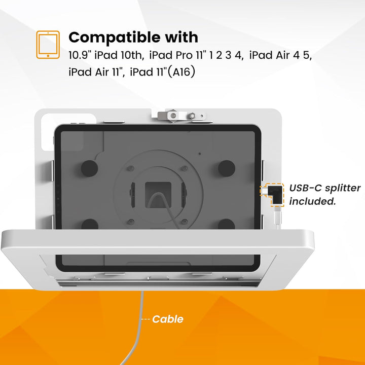 Beelta Tablet Wandhalterung Kompatibel mit 10.9 Zoll iPad 10, iPad Pro 11" 1 2 3 4, Air 4 5, iPad Ai