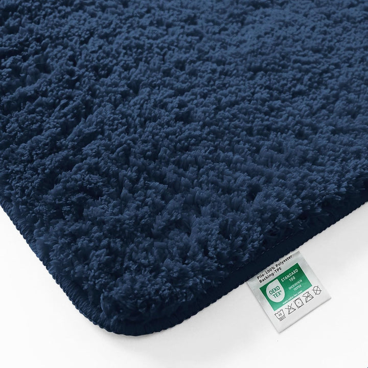 casa pura Badematte blau weicher, Flauschiger Badezimmerteppich in Shaggy Optik, Badvorleger rutschf