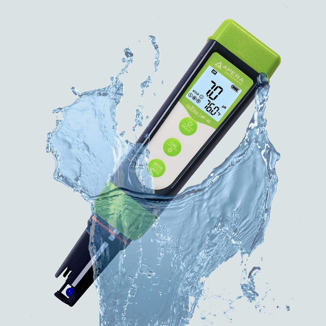 Apera GroStar GS4 pH/EC-Taschenmessgerät-Set (Gen II) für pH-/EC-/500ppm-/700ppm-Messungen in der Pf