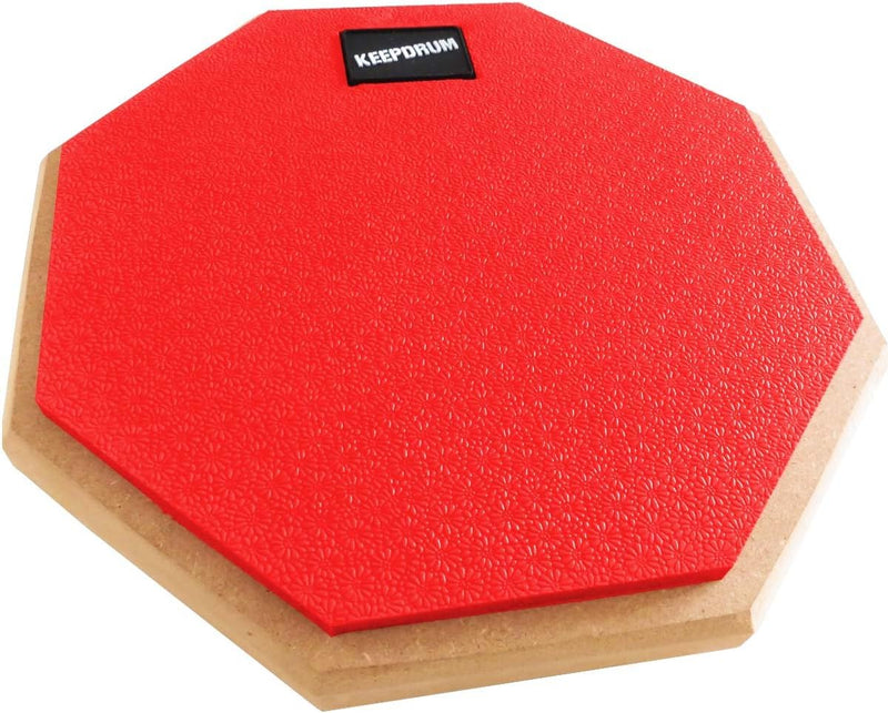 keepdrum DPRD Practice Pad Rot + SV1 Rods 19 Stäbe Drumsticks