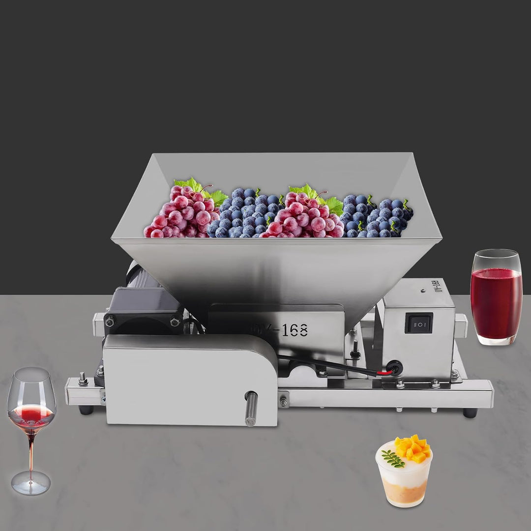 4L Elektrische Obstmühle aus Edelstahl – Zerkleinerungsmaschine für Obst Brot und Zucker – 60W Motor