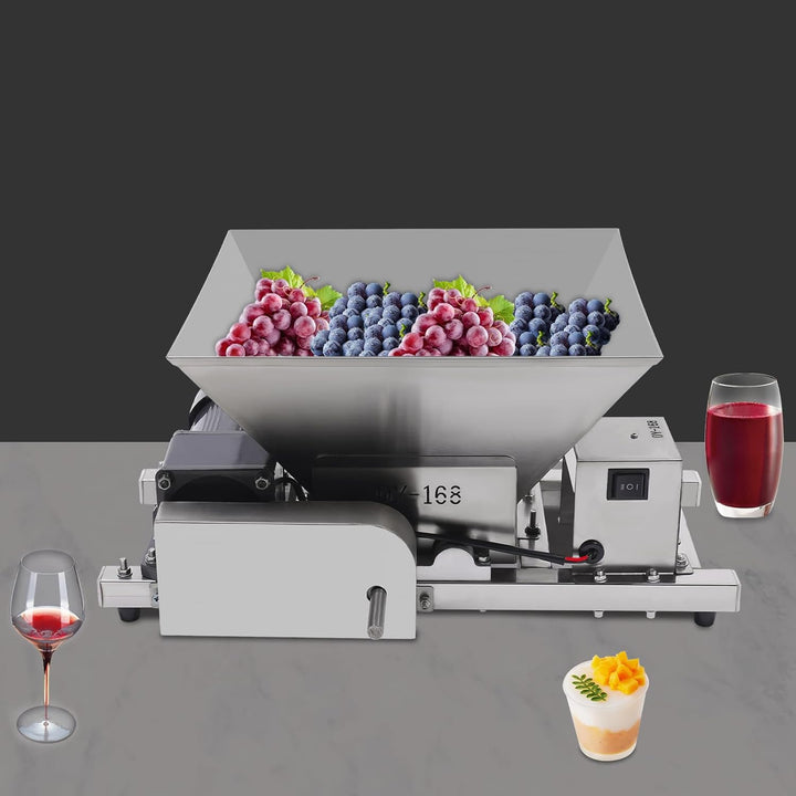 4L Elektrische Obstmühle aus Edelstahl – Zerkleinerungsmaschine für Obst Brot und Zucker – 60W Motor