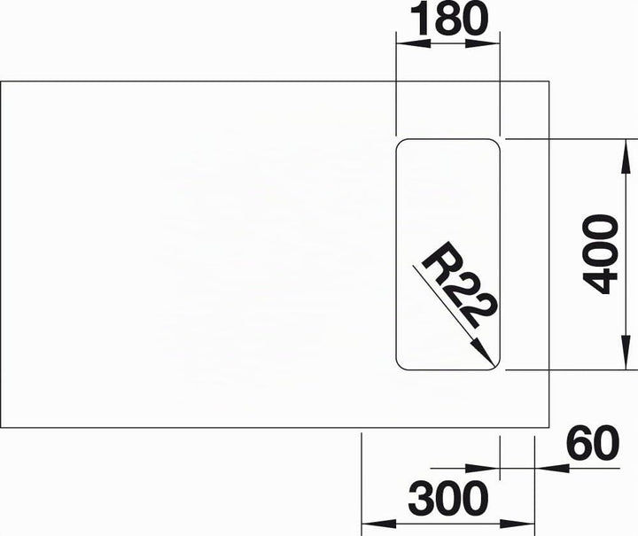 BLANCO ANDANO 180-U | Edelstahl | Einbauart: Unterbau | ohne Ablauffernbedienung, ohne Zubehör | 30e