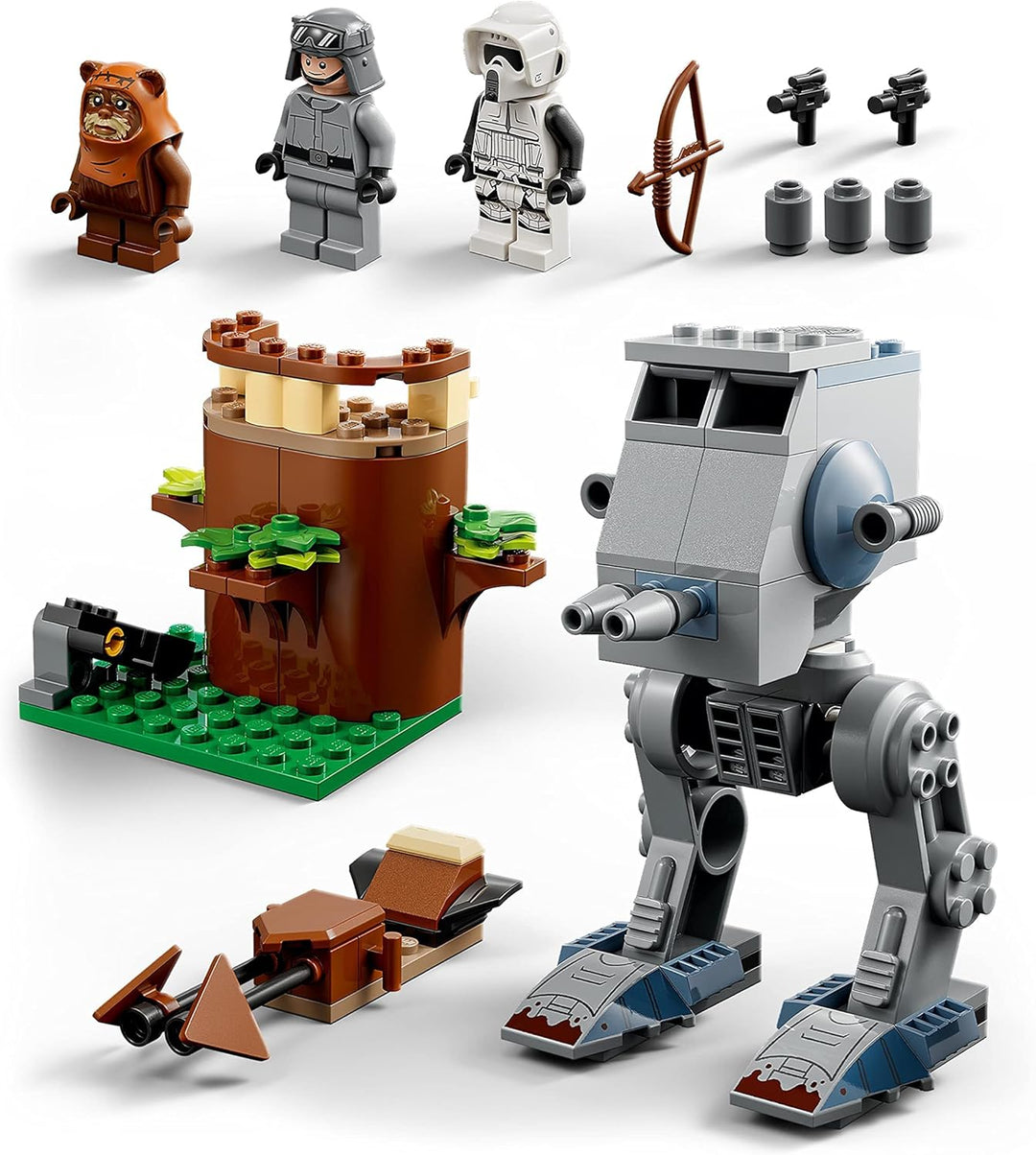 LEGO 75332 Star Wars at-ST, Bauspielzeug für Vorschulkinder ab 4 Jahren mit Ewok Wicket und Scout Tr