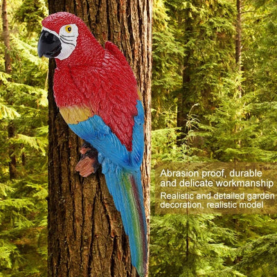 Delaman Harz lebensechte Ornament Papagei Figur Modell Spielzeug, Garten Skulptur Wanddekor (Farbe :