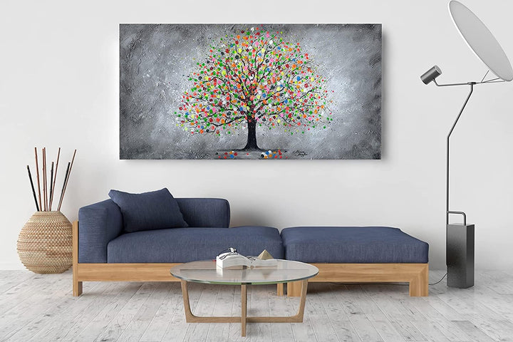 Monica Mirafiori I 100% HANDGEMALT I Gemälde Spirit Tree 100x50cm | Gemälde Handgemalt | Acrylgemäld