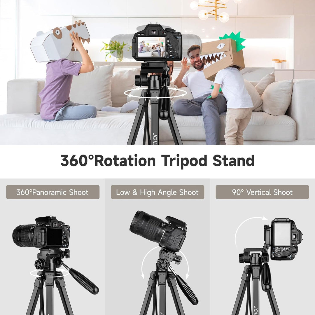 JOILCAN Kamera Stativ, 173cm leichtes Handy Stativ für Smartphone/iPhone/iPad mit Abnehmbarem Kopf,