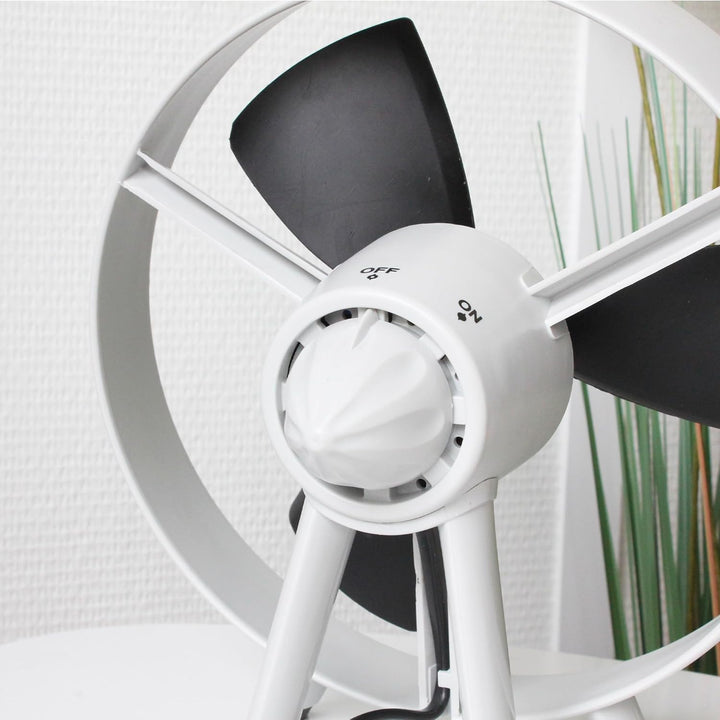 Ventilator für den Schreibtisch, Safe Blade zum Aufstellen, 3 Flügel aus weichem Gummi, Smart-Motor,