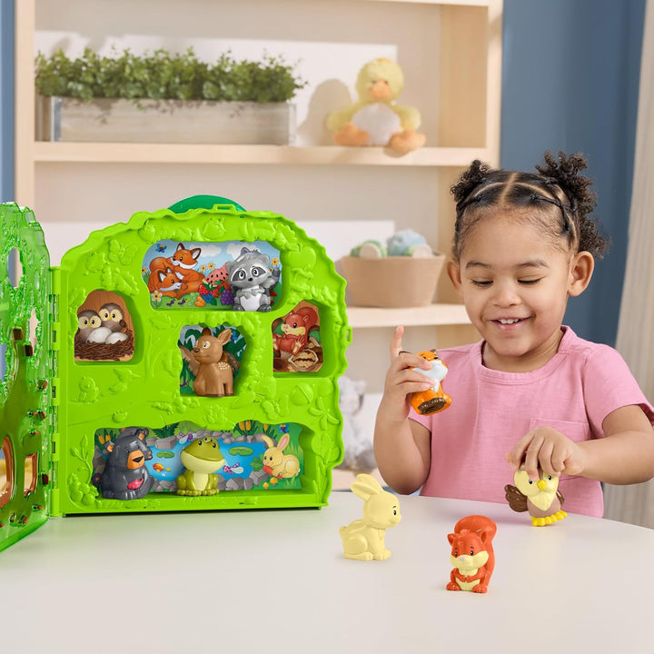 Fisher-Price Little People Waldfreunde Spielzeug für Kleinkinder mit Tragekoffer, Spielset mit Tierf