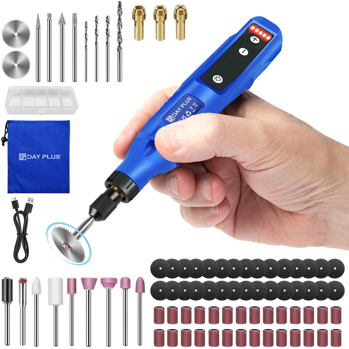 3.7V 1.5Ah Akku Multifunktionswerkzeuge Kabellos Rotationswerkzeuge Set mit 80 Zubehör, Rotationswer