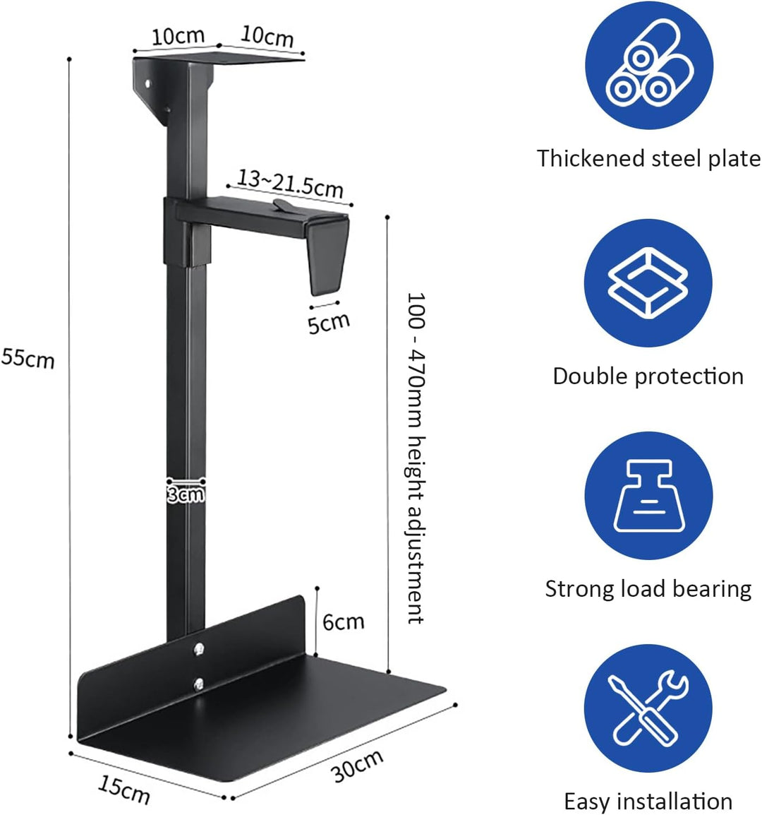 PC Halterung unter Schreibtisch, höhenverstellbar &amp; universell, platzsparende Aufhängung bis 30 kg T