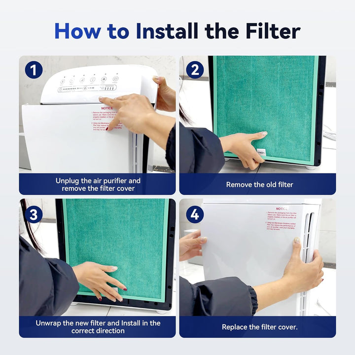 Membrane Solutions MSA3/MSA3S Original-Luftreiniger-Filter zur Entfernung von Haustiergerüchen, 1 Pa