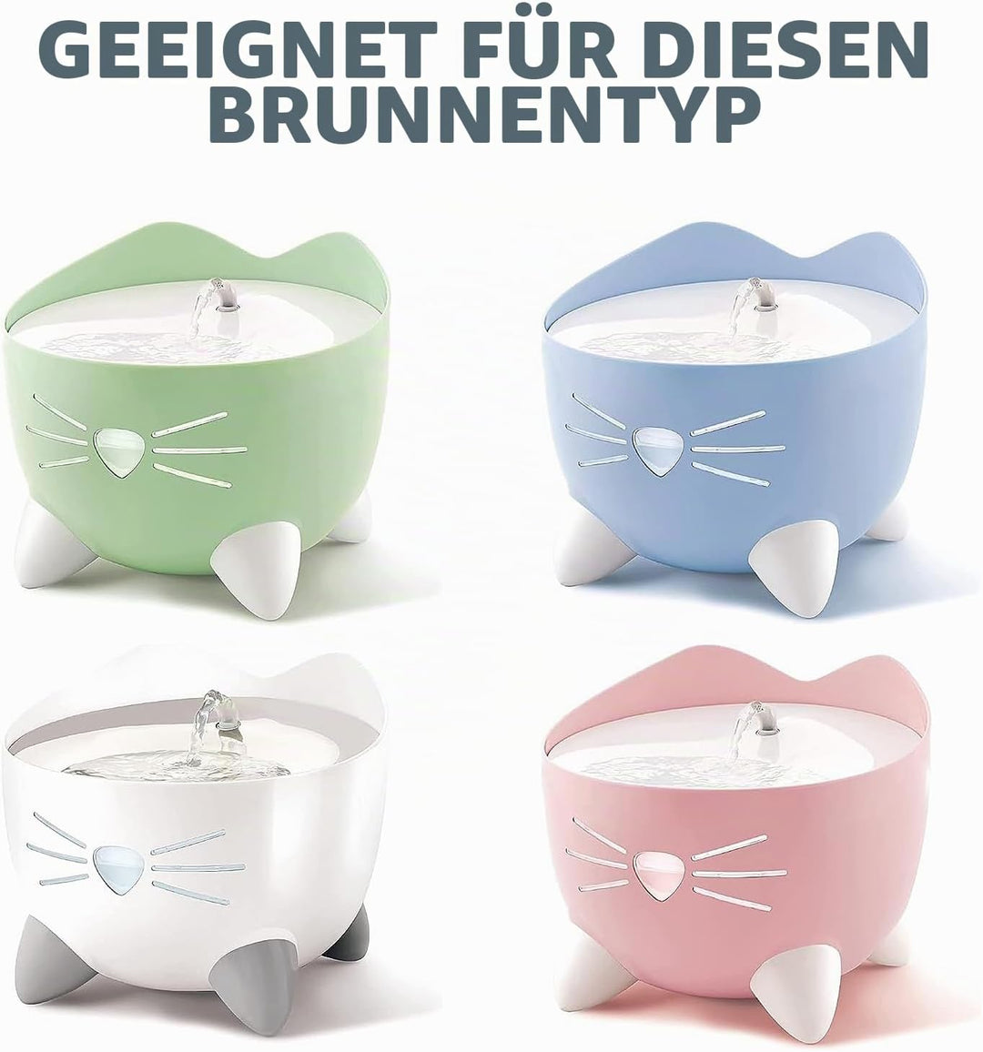 16 Stück Katzenbrunnen Filter für 2,5L Trinkbrunnen für Katze Ersatzfilter, Katzenbrunnenfilter mit