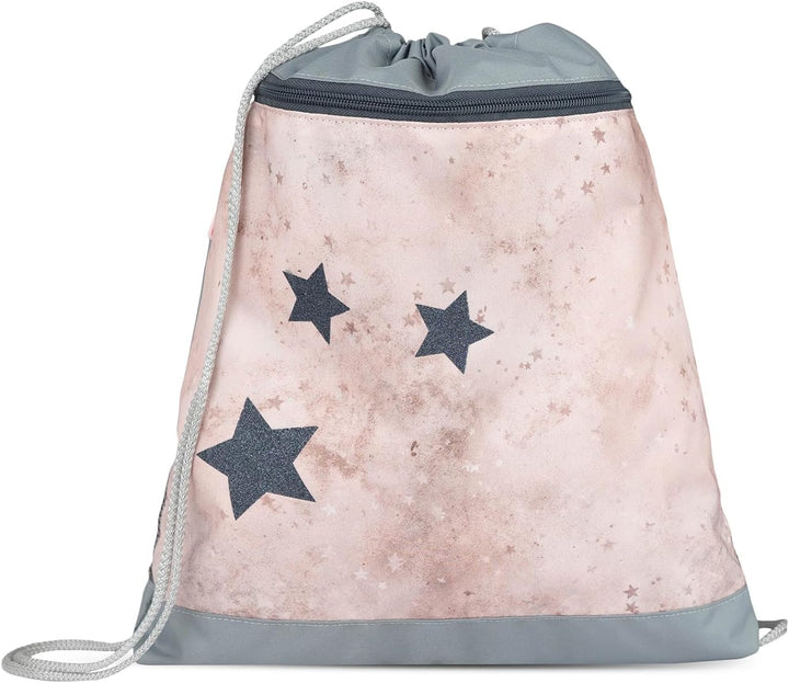 Belmil Compact mit Patches Schulranzen Set 5-teilig mit Brustgurt (405-41/AG/B/S) (Belle Pirouette),